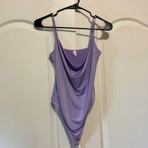 Urban outfitters purple silk bodysuit